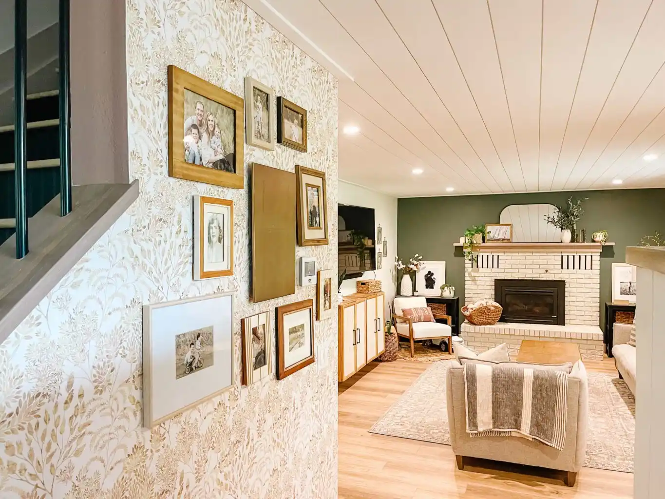 Commercial wallpaper installation in a modern office space in West Hollywood