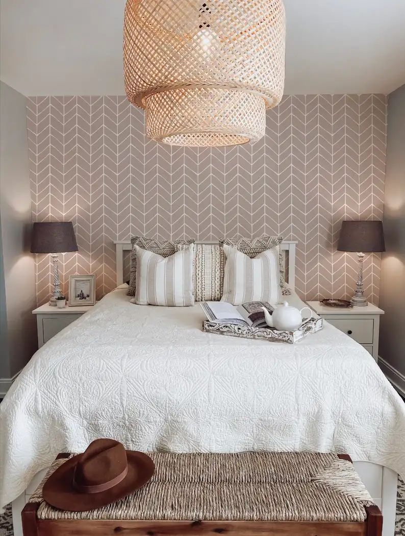 Wallpaper installation project in Anaheim, California