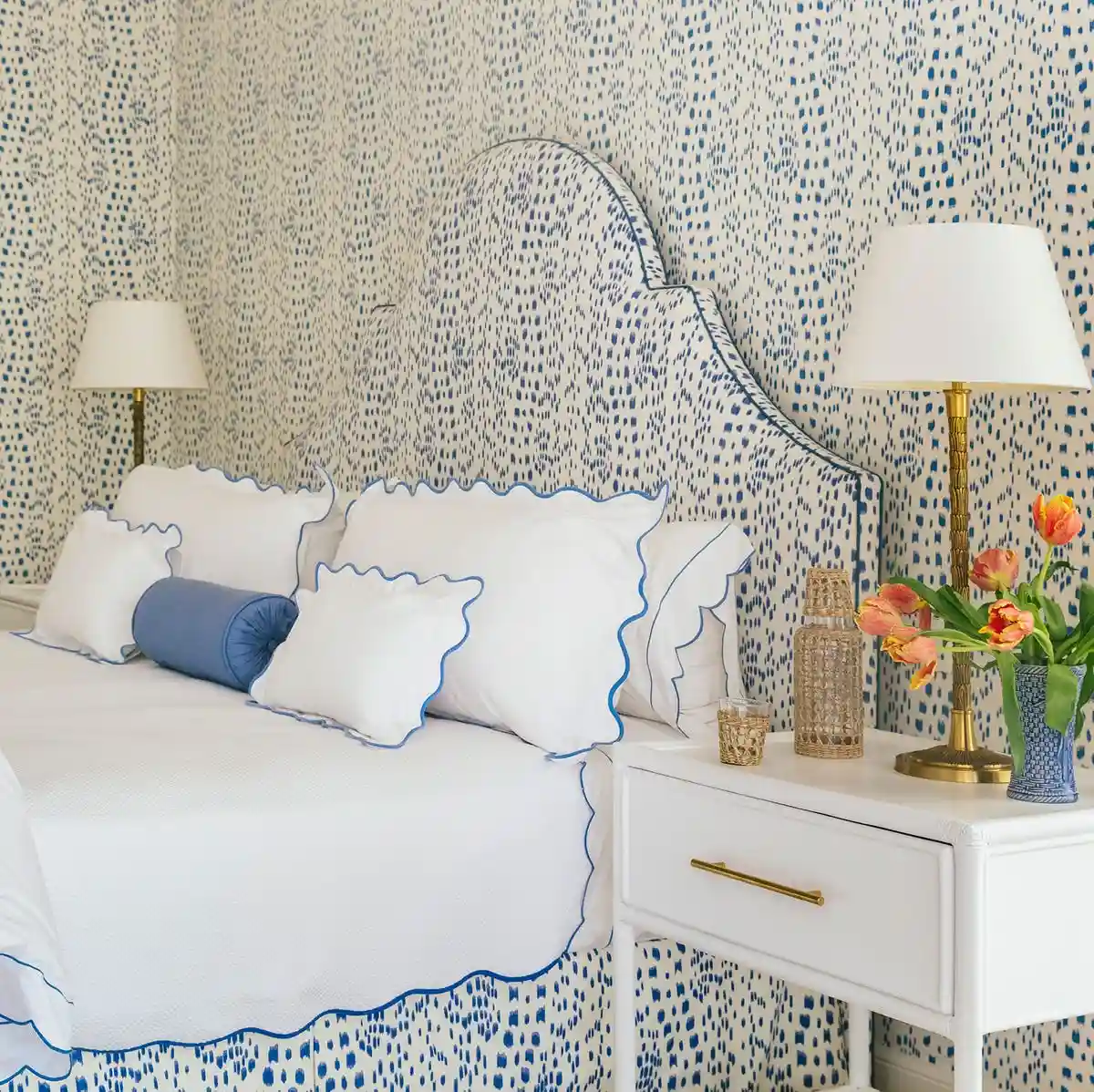 Wallpaper installation project in Huntington Beach, California