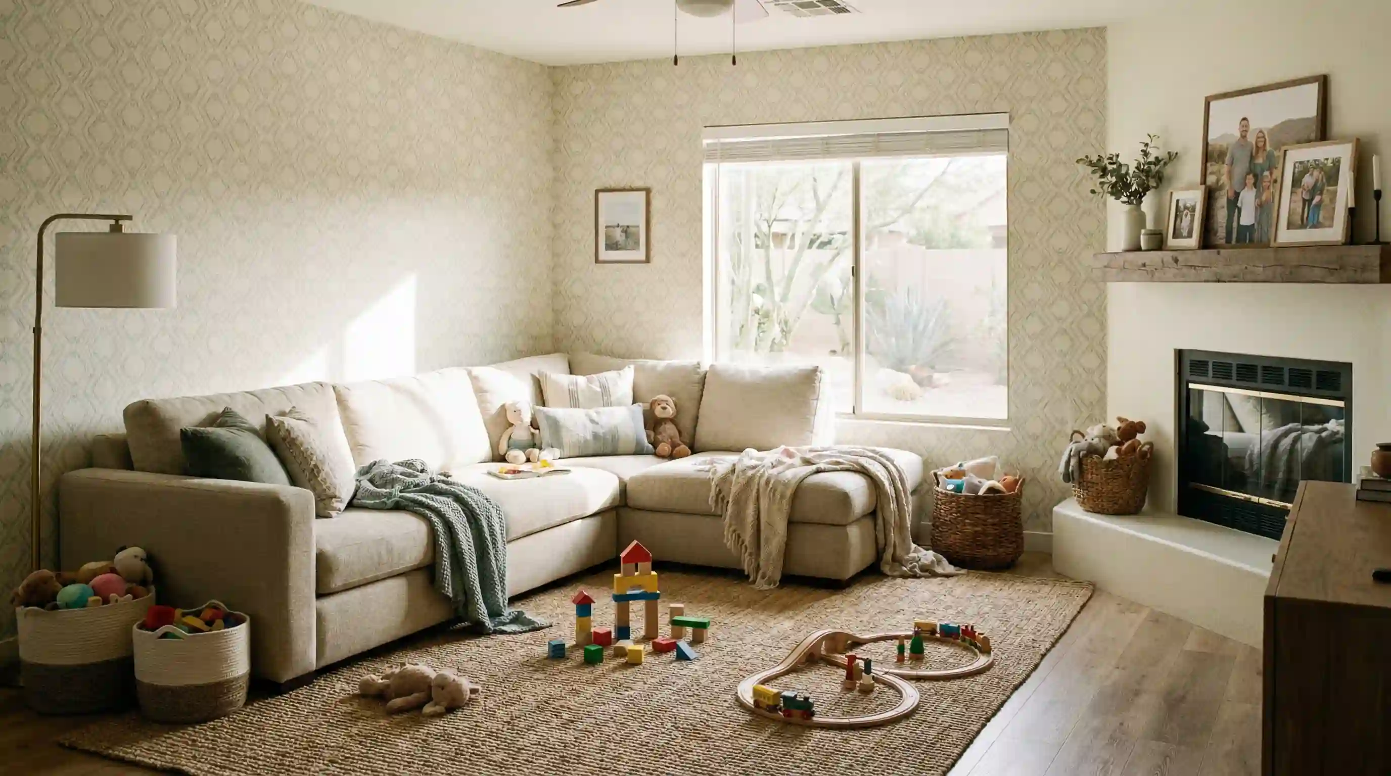 Professional wallpaper removal process showing clean wall preparation in Chinatown, Los Angeles