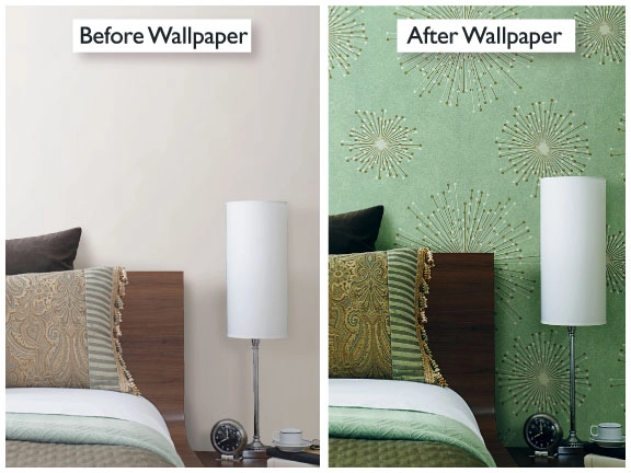 Wallpaper installation project in Santa Clarita, California